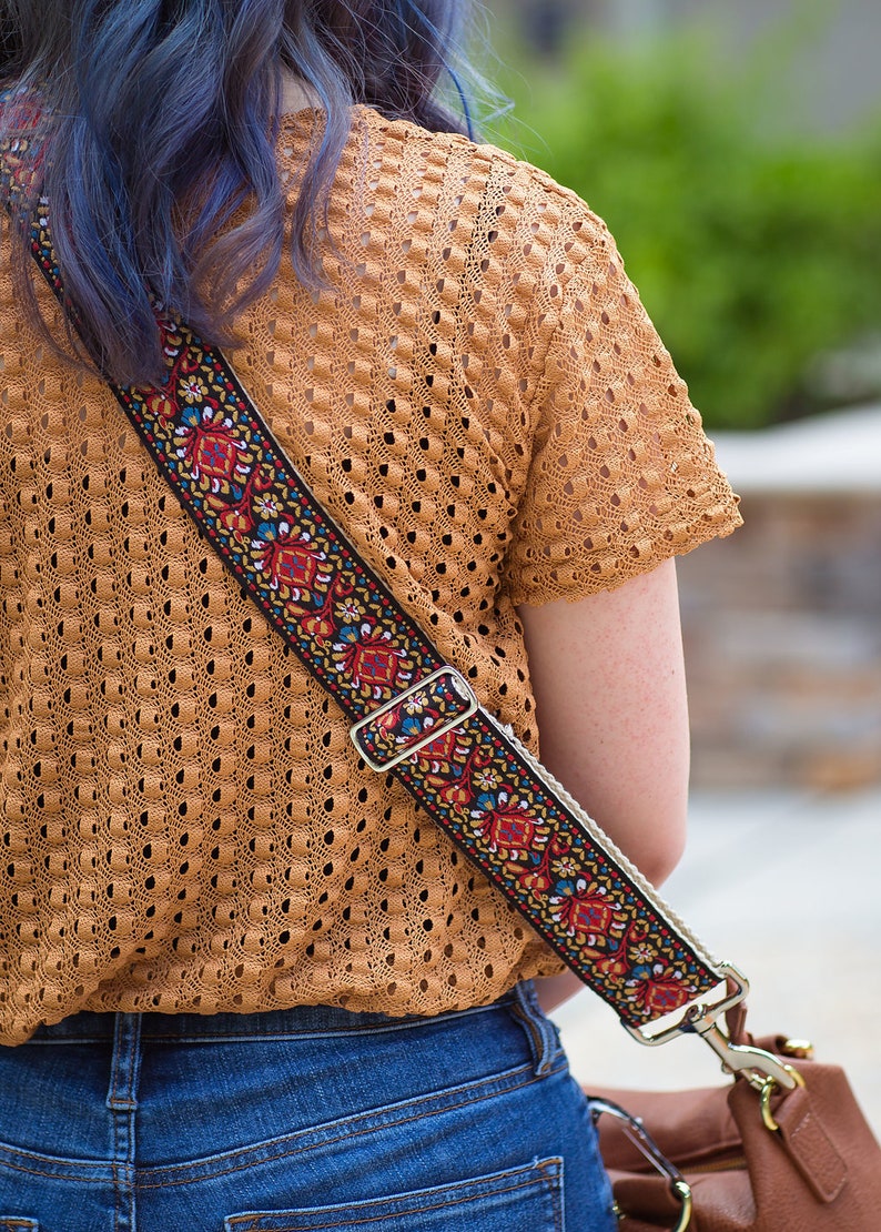 Guitar Strap Horn Crossbody Bag
