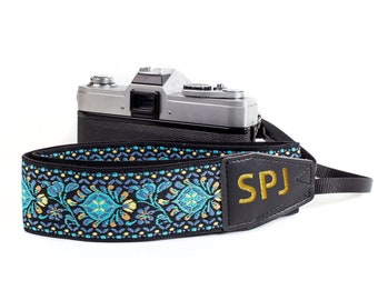 Custom Camera Strap - Genuine Camera Strap - Personalized Camera Strap - Embroider Vegan Strap- Photographer Gift - DSLR Camera Strap