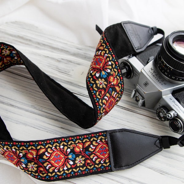 Camera Strap  | Mother day gift for Mom |  Embroider Floral Vintage Camera strap For women fit for Canon, Nikon, Sony and any camera