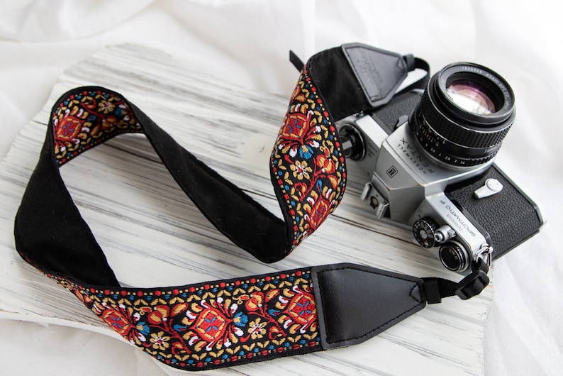 Camera Strap, Embroider Floral Vintage Camera strap For women fit for Canon, Nikon, Sony and any camera