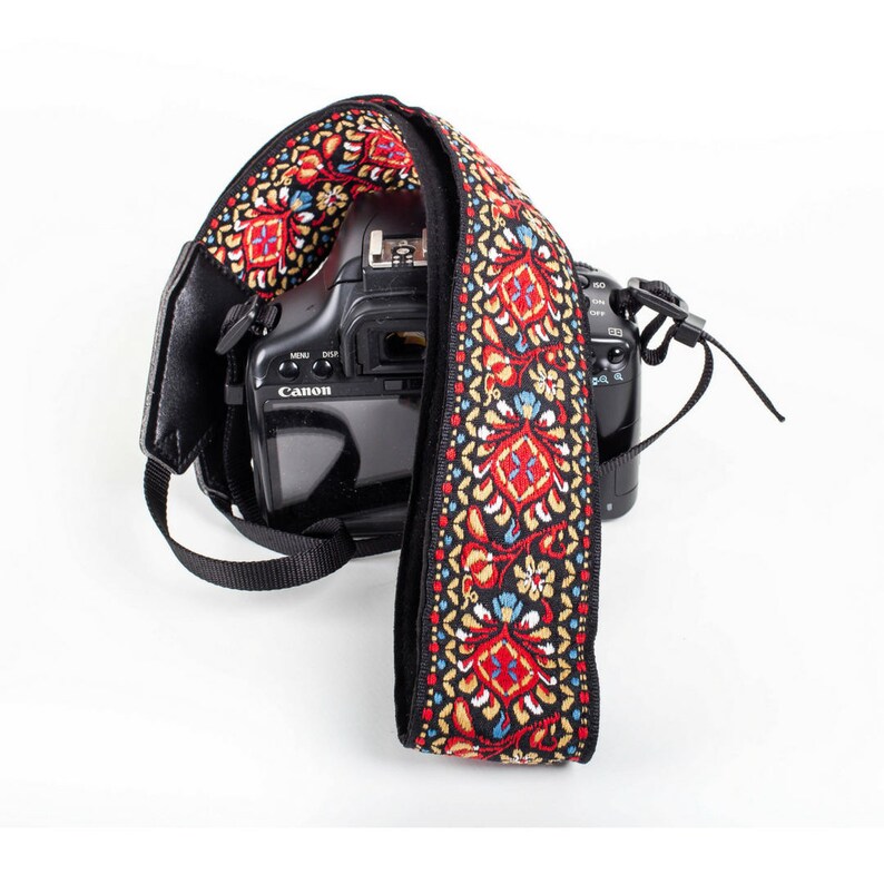 DSLR Red Camera Strap Nikon Woven Camera strap For Canon Vintage Camera strap Quick Release Buckles Sony and more