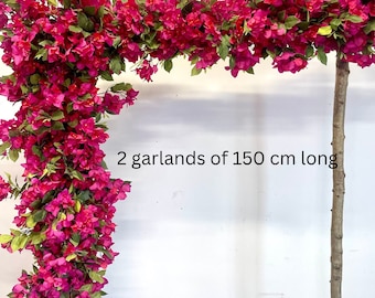 Artificial Purple Bougainvillea Garland, Faux Bougainvillea Flower Arch