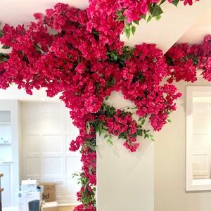 Artificial Bougainvillea Garland 150 cm, Faux Bougainvillea Flower Garland, Bougainvillea Flower Indoor, Outdoor, Lux Flower Garland image 1