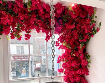 Artificial Fuchsia Bougainvillea Garland – Realistic Faux Flower Vine for Wedding Arches, Backdrops, Home Decor, or Events