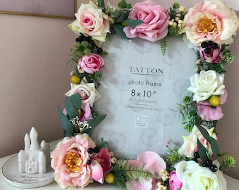Floral Picture Frames in various sizes, Floral Photo Frame, Funeral/Bereavement Photo Frame, Large Floral Frame