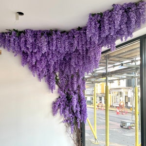 Purple Wisteria Tree, Faux Wisteria Decor,  Office, Bar Wisteria Commercial Decor, Floral Arch, Flower Wall Backdrop, Salon Decor, UK ONLY