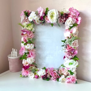 3D Flower Photo Frame, Floral Picture Frame, Pink Flower Frame, Gift For Her, Custom Photo Frame,