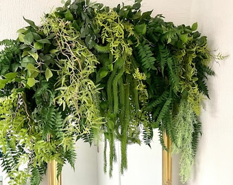 Artificial Luxe Greenery Garland 130 cm, Faux Foliage Garland/Swag, Thick Greenery Garland, Mixed Foliage Garland