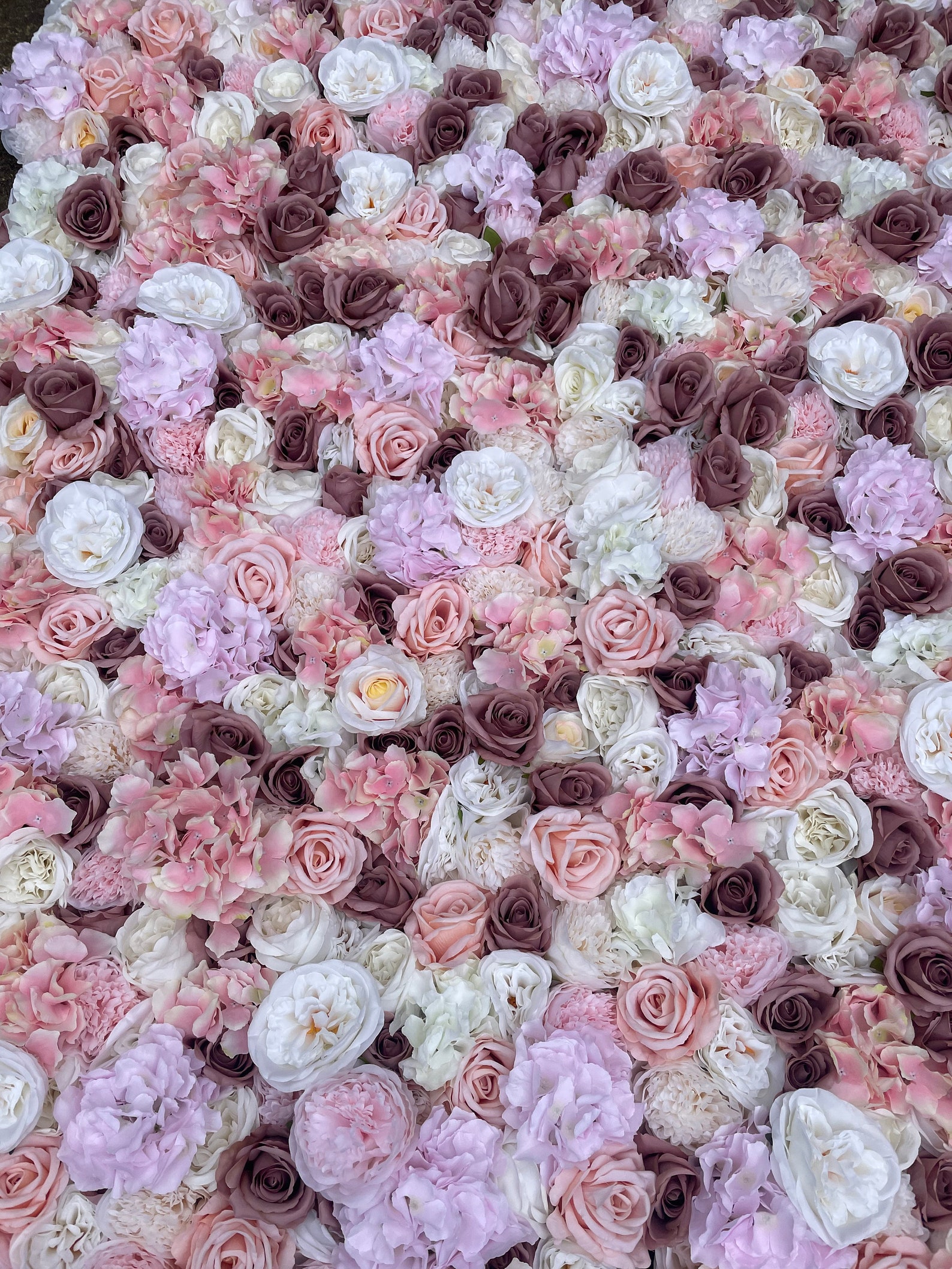 Blush Pink Flower Wall: Silk Rose & Hydrangea Wedding Backdrop - Etsy
