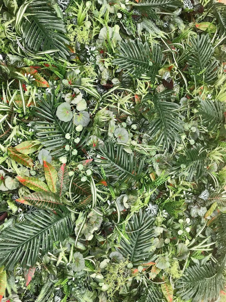 Artificial Greenery Wall Faux Foliage Backdrop Faux Greenery Etsy UK
