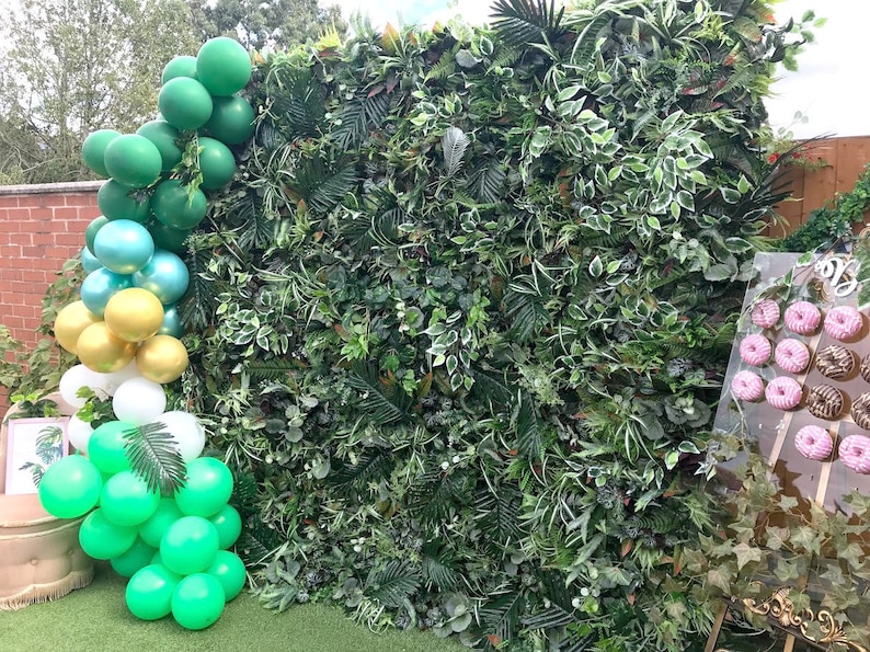 Artificial Greenery Wall Faux Foliage Backdrop Faux Greenery Etsy UK