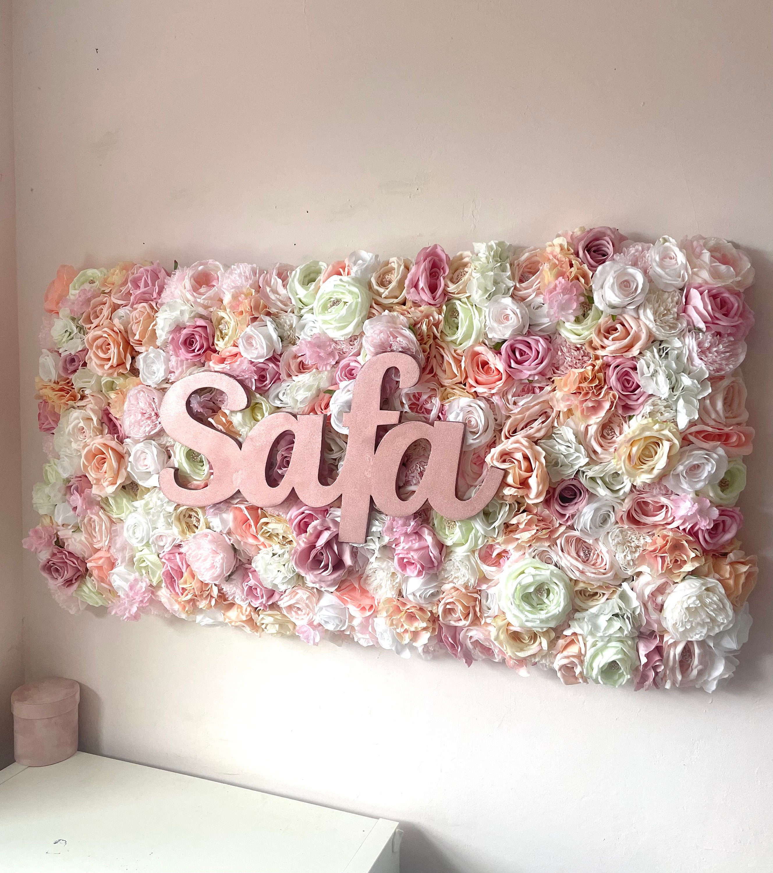 Pink and Gold Nursery Decor Flower Wall Nursery Floral Etsy UK