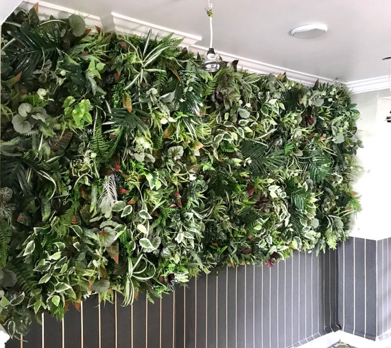 Faux Greenery Foliage Backdrop, Greenery Wall Bathroom, Artificial