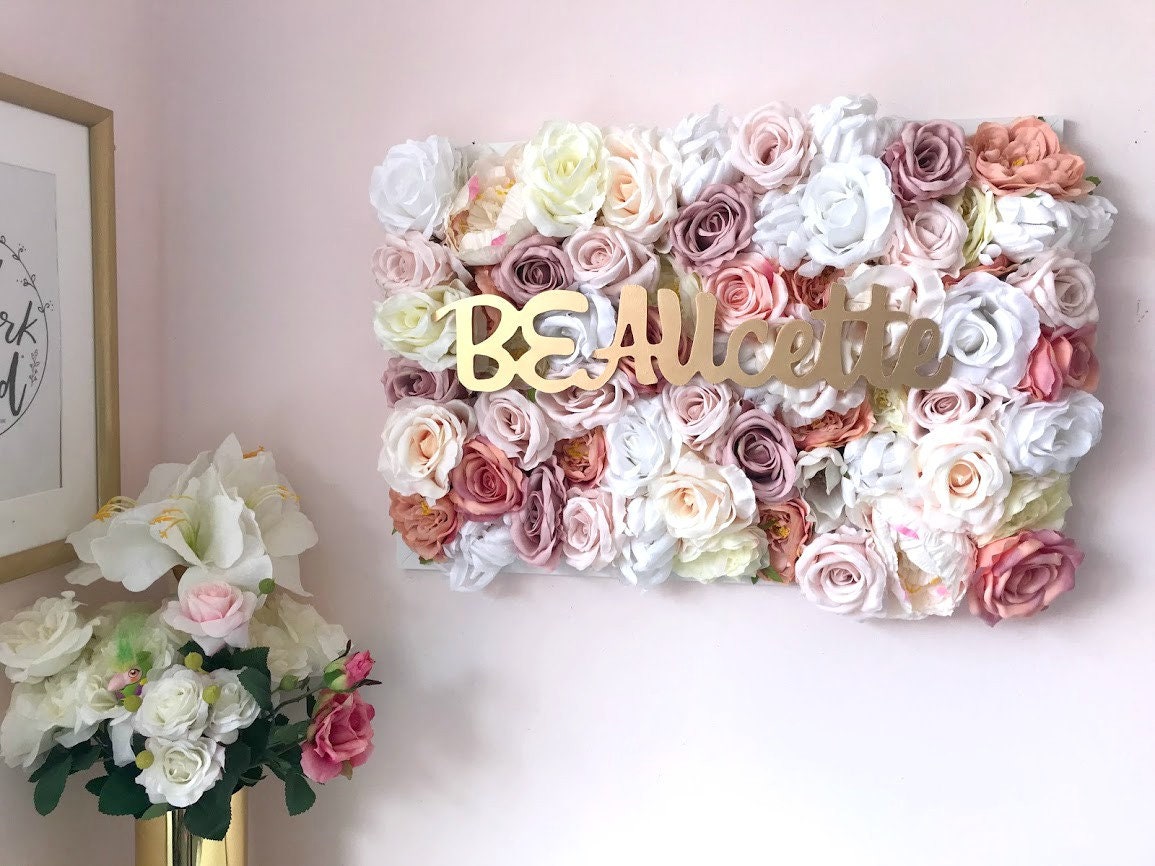 Flower Wall Floral Wall Custom Flower Wall Salon Decor | Etsy