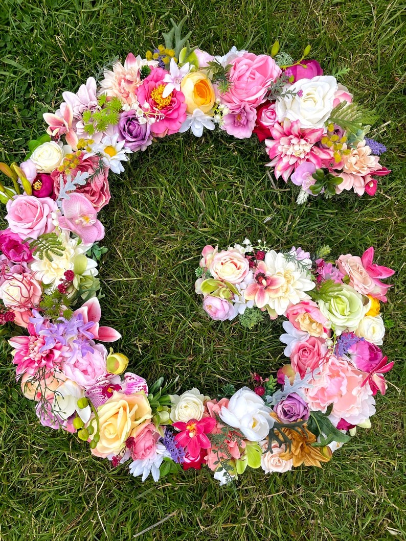 Flower Letters Floral Alphabet Wedding Initials Greenery Etsy UK