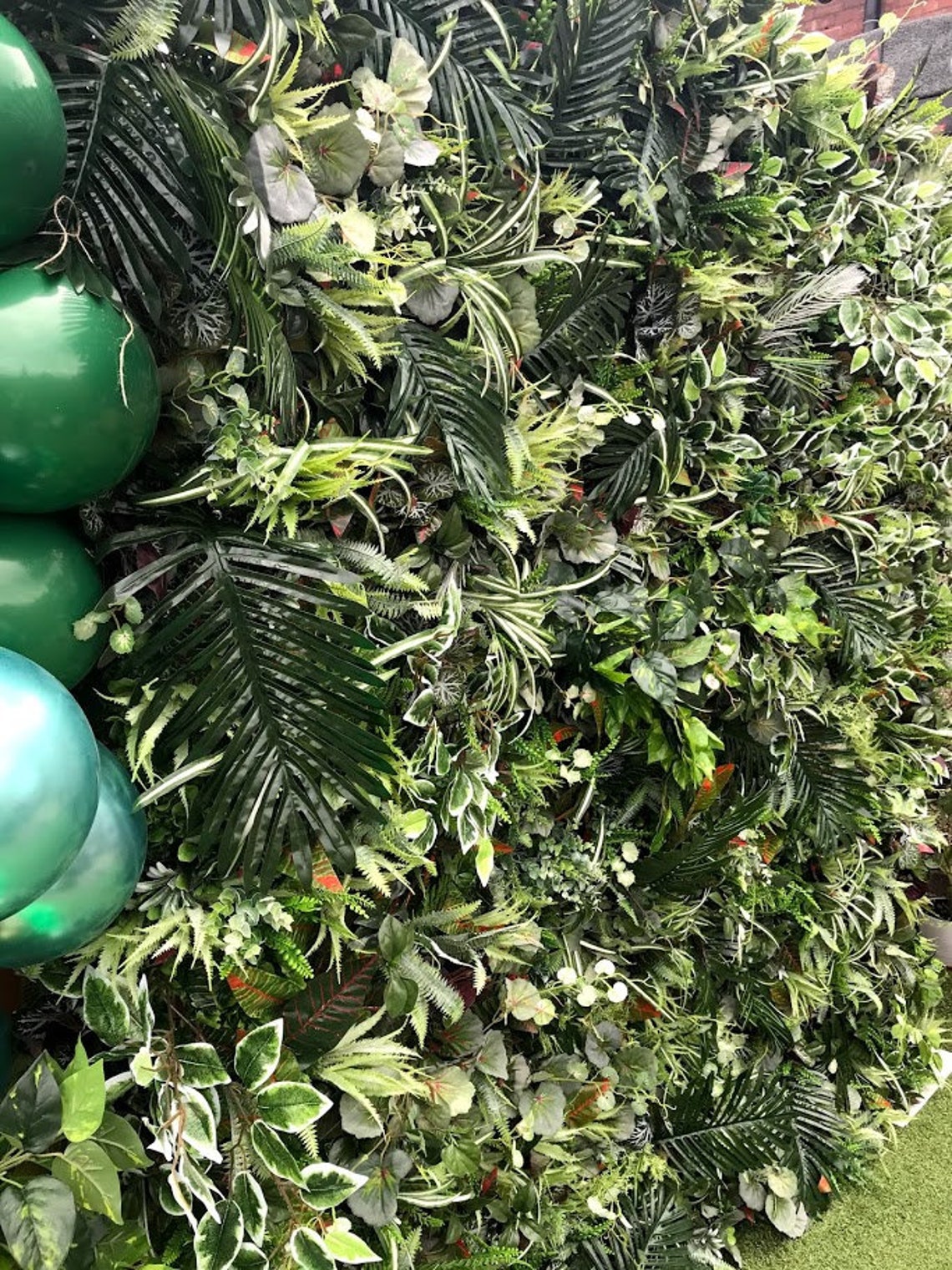 Luxury artificial faux foliage flower wall Tropical Etsy