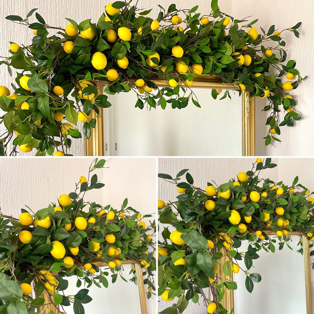 1 PCS Faux Artificial Lemon Garland Faux Citrus Lemon Swag Etsy