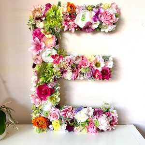 Flower Letter, Floral Letter, Baby Shower, Weddings, Shop Logo Sign, Large Floral Initials Wedding, Shabby Chic, Boho Nursery Decor