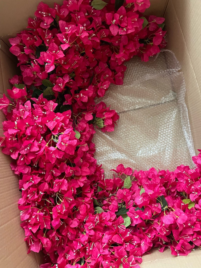 Artificial Bougainvillea Garland 150 cm, Faux Bougainvillea Flower Garland, Bougainvillea Flower Indoor, Outdoor, Lux Flower Garland image 10