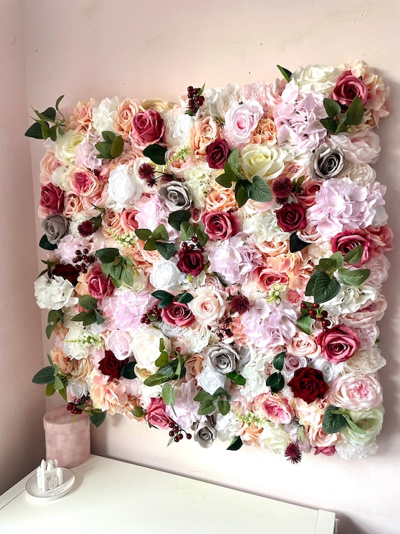 3D Artificial Flower Wall Backdrop Colourful Flower Wall - Etsy