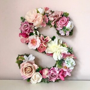 Floral Letter: 3D Flower Wall Decor, Woodland Nursery, Shabby Chic - Etsy