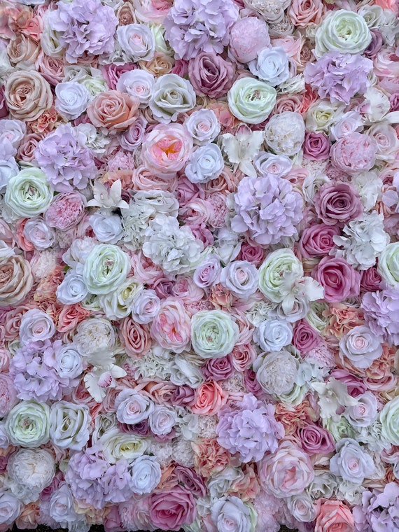 Rosa Blumen Wand Panel: Seiden Rose Hintergrund, Kinderzimmer Dekor (60 x 40 cm)