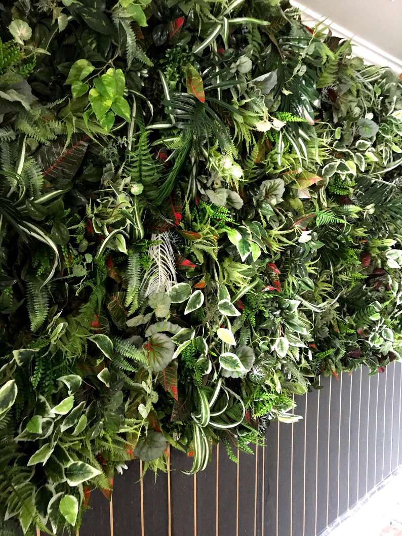 Artificial Greenery Wall Faux Foliage Backdrop Faux Greenery Etsy UK