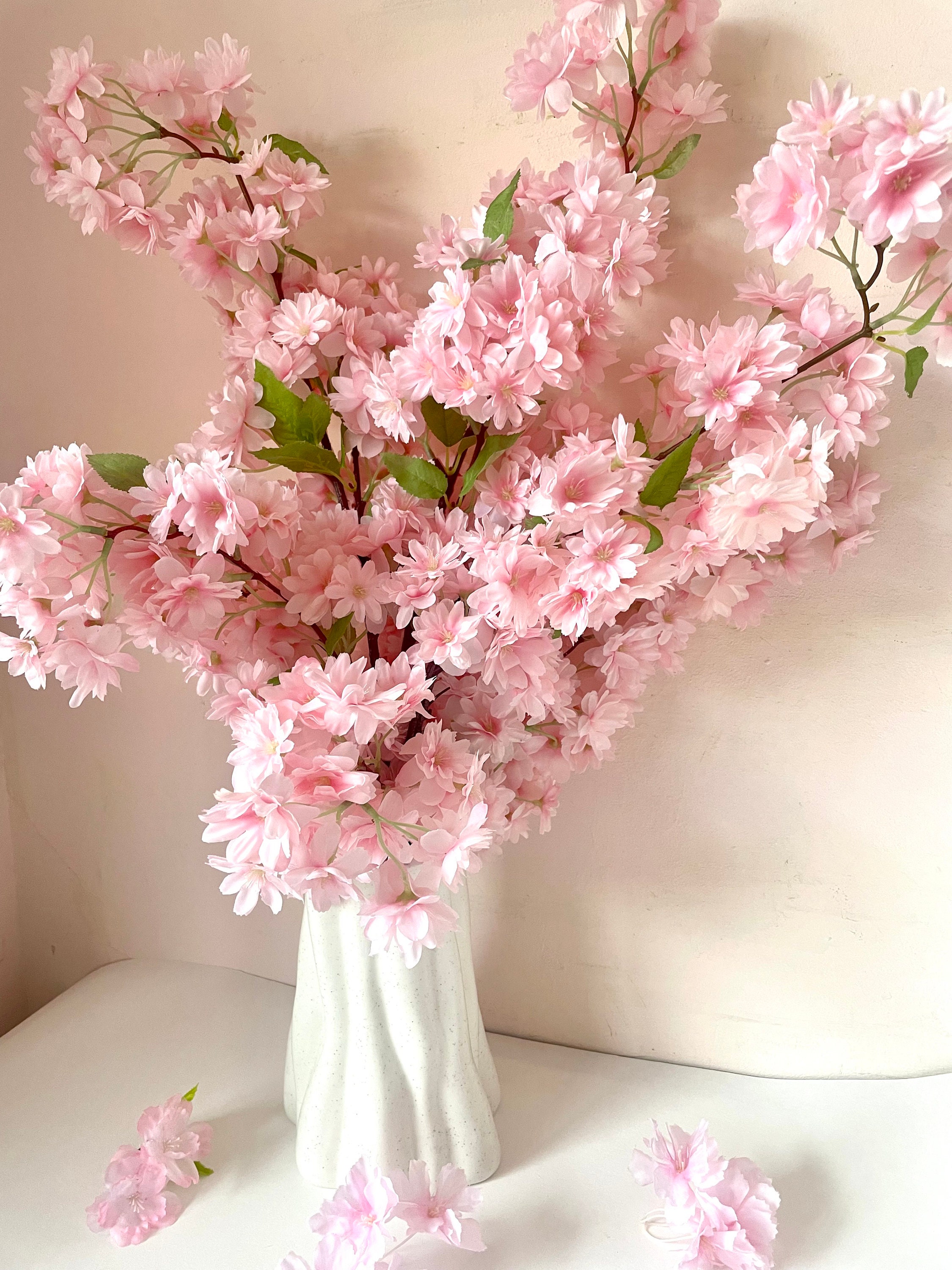 フェイク桜の花束、人工ピンク桜アレンジメント、桜の枝、母の日