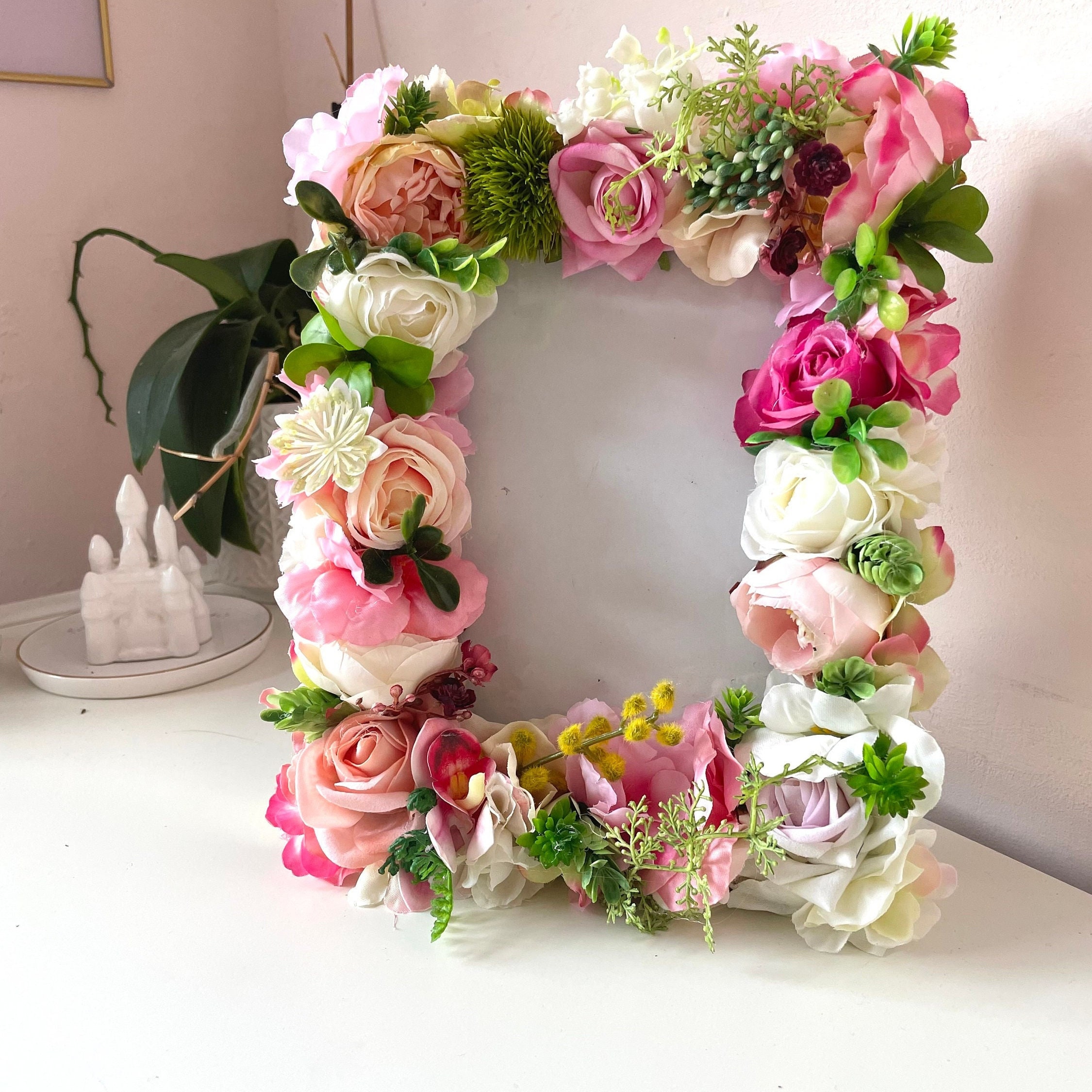 Floral Picture Frame 8x10, 6x8, 12x10, A4 Size, Custom 3D Photo Frame, Funeral/Bereavement Gift, Anniversary Gift