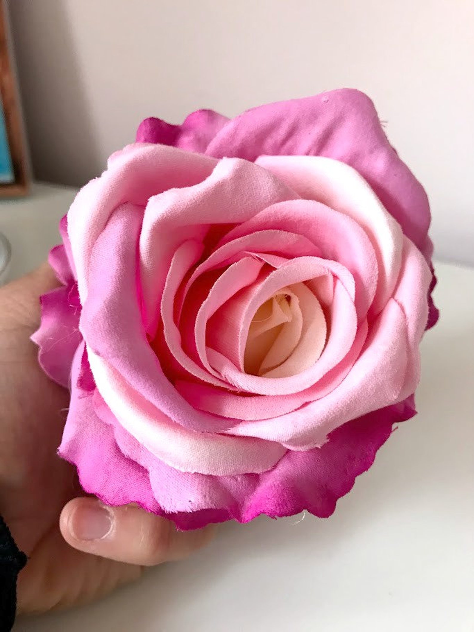 Ready to Dispatch 3 PCS Fuchsia Pink Rose Heads Artificial Etsy