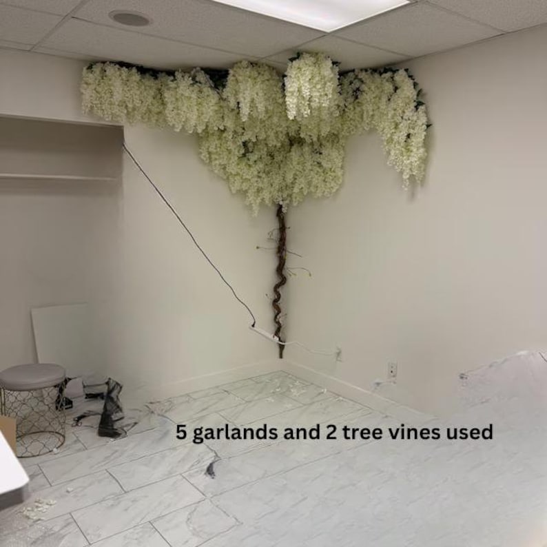 Luxury Purple Wisteria Garland, Faux Wisteria Flower Decor image 4
