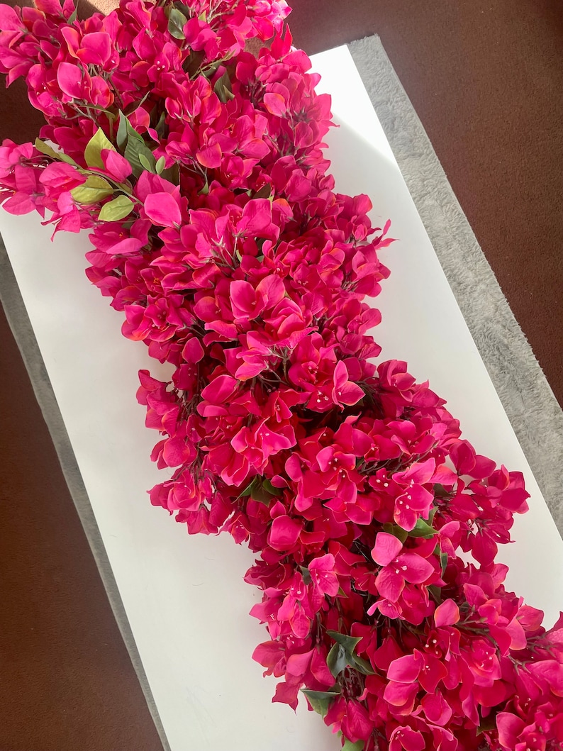 Artificial Bougainvillea Garland 150 cm, Faux Bougainvillea Flower Garland, Bougainvillea Flower Indoor, Outdoor, Lux Flower Garland image 8