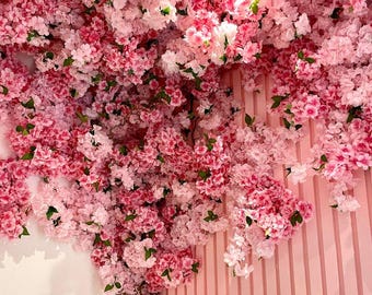 Pink Cherry Blossom Flower Garland: Shop Front Decor - Etsy