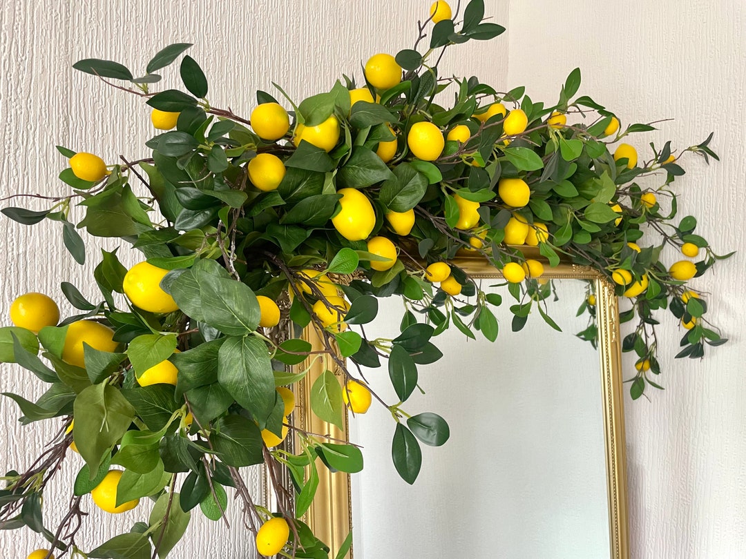 Artificial Lemon/citrus Garland 120cm, Faux Citrus Garland, Luxury