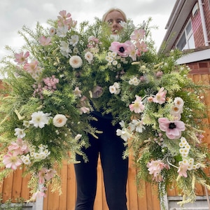 Large Wildflower Flower Garland, Wedding Flower Swag, Luxe Artificial Flower Garland, Wedding Flower Arch, Wildflower Garland