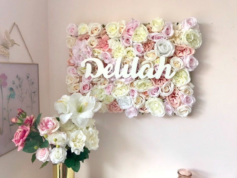 Custom Flower Wall Panel Flower Wall Backdrop Salon Decor Etsy