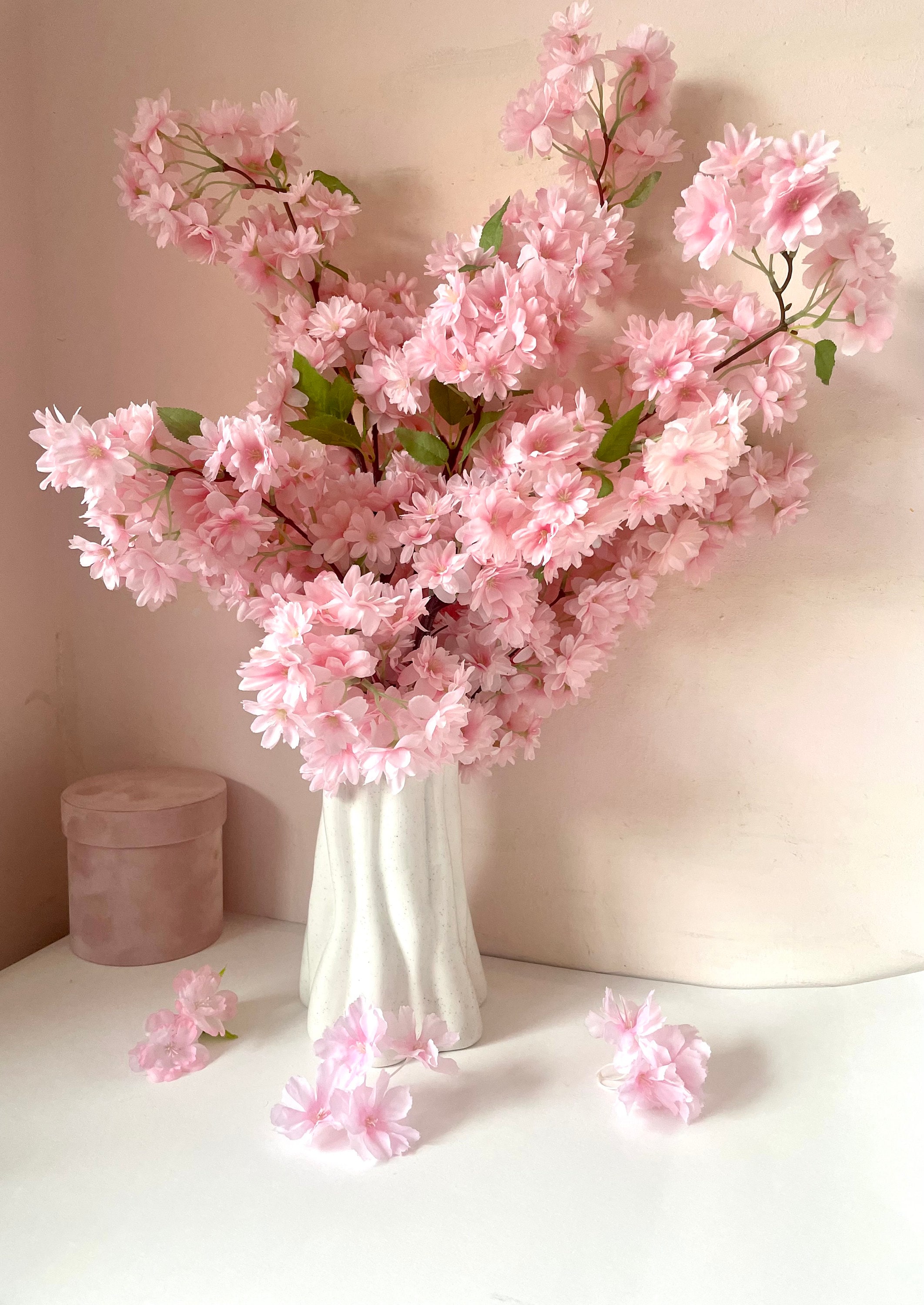 PARTY JOY 6pcs 100cm Rami Fiori Di Ciliegio Finti, Artificiali Di Ciliegio Rami Rosa, Fiori Finti Per Decorazioni, Fiori Di Seta, Decorazioni Primavera Per Casa Vaso Bouquet Da Sposa Partito