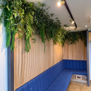 Artificial Mixed Greenery Garland, Trailing Ferns, Faux Green Wall Decor 1m, Office Decor image 8