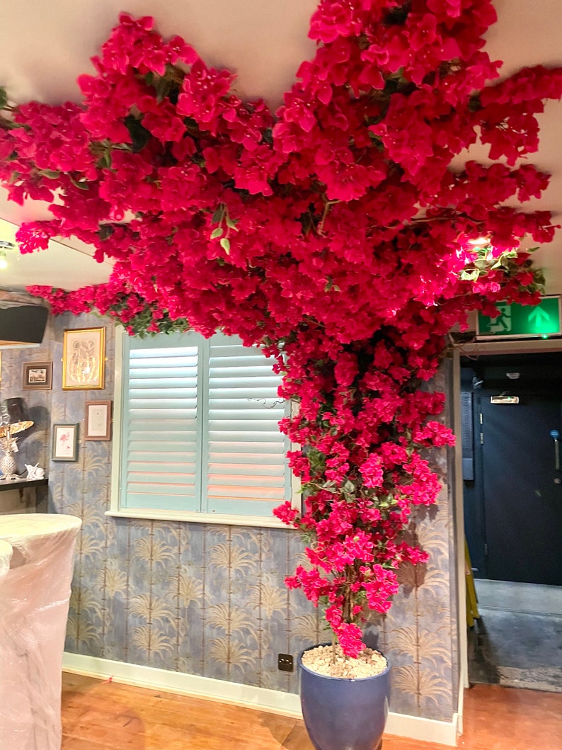 Artificial Bougainvillea Garland 150 cm, Faux Bougainvillea Flower Garland, Bougainvillea Flower Indoor, Outdoor, Lux Flower Garland image 7