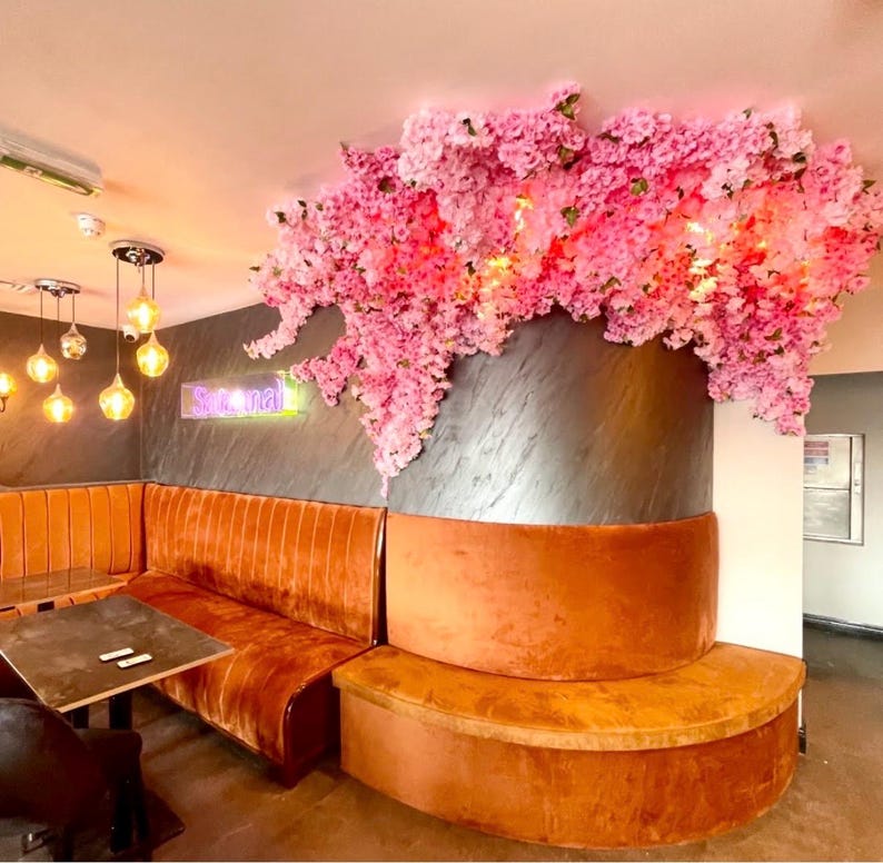 Luxury Faux Cherry Blossom Garland 150cm | Pink Artificial Flower Garland, Cherry Blossom Decor image 10