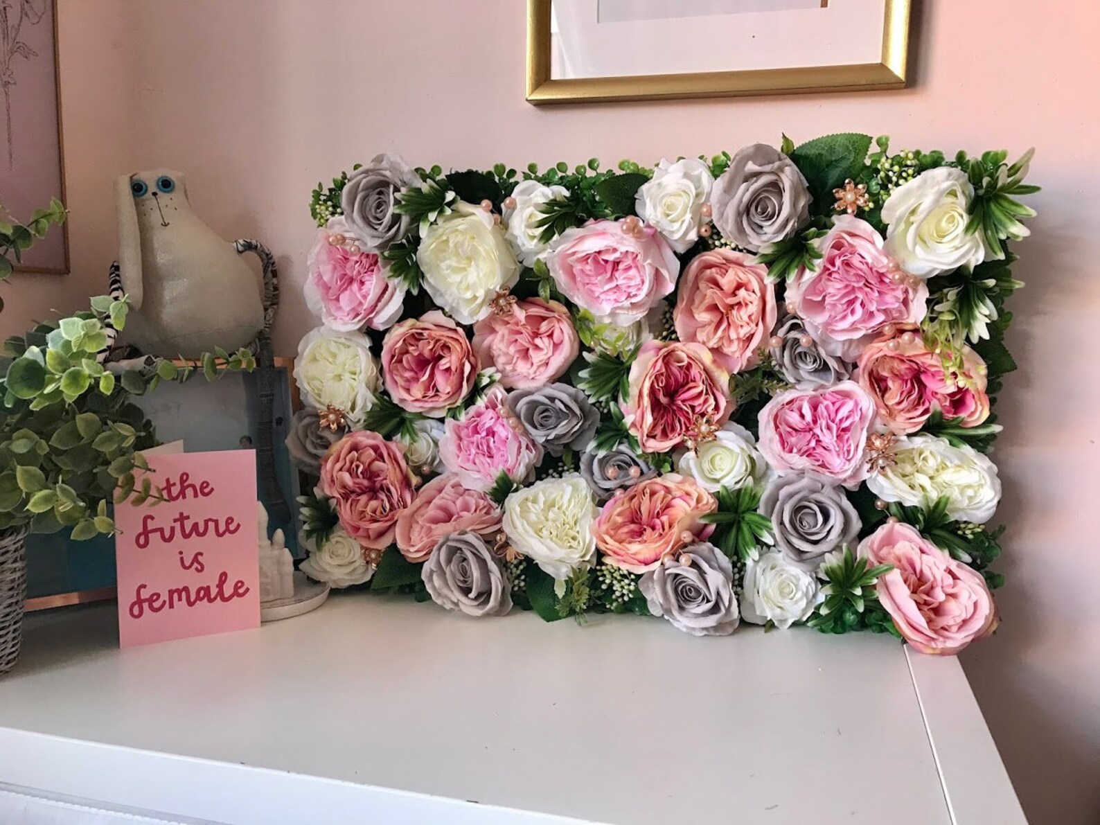 Blush Pink Flower Wall Beauty Salon Decor Nursery Flower Etsy