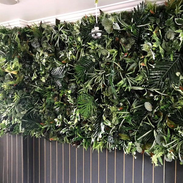 Artificial Greenery Wall, Faux Foliage Backdrop, Faux Greenery Panels, Flower Backdrop, Tropical Party Backdrop, Tropical Wall