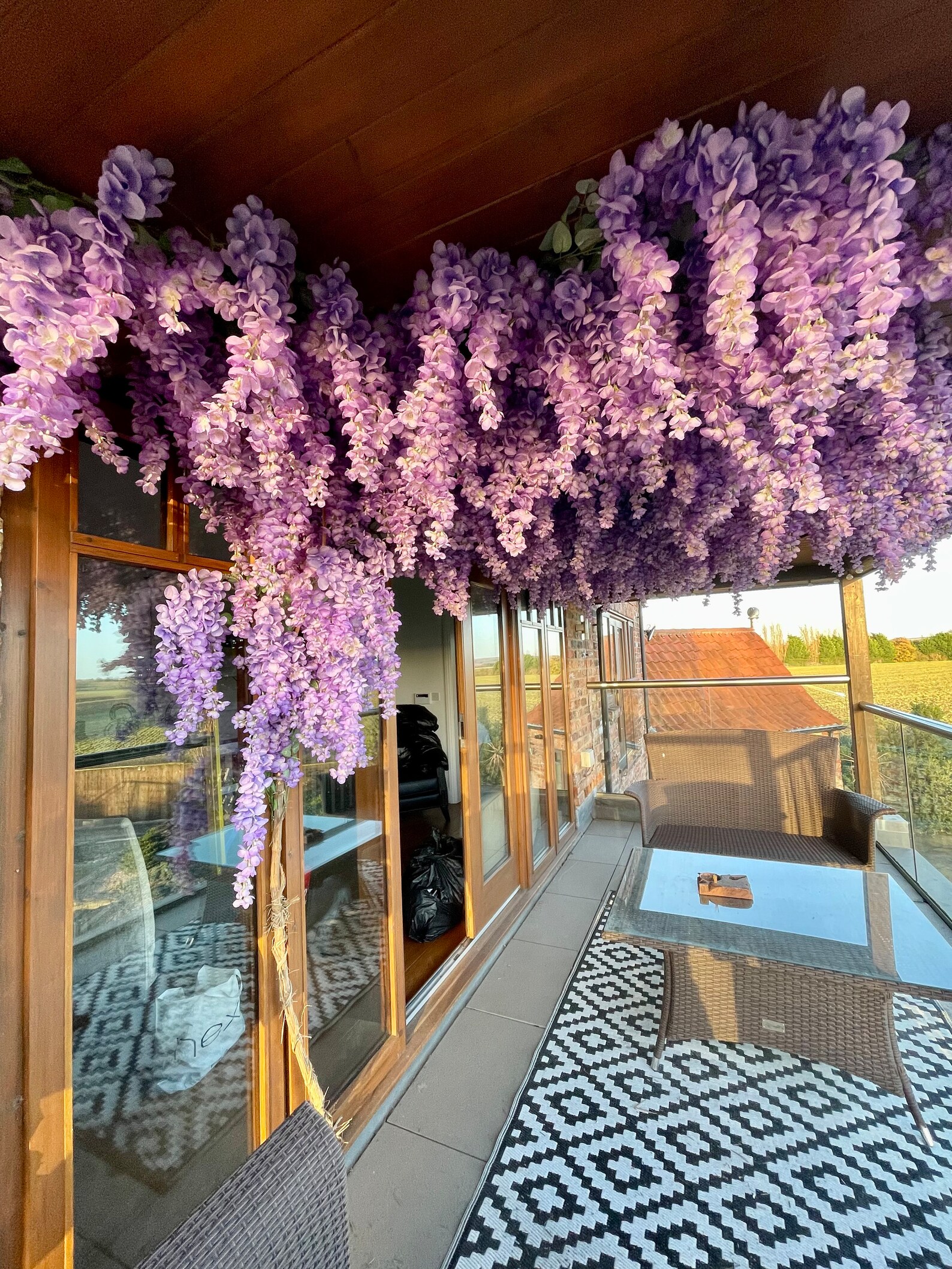 Purple Wisteria Tree Faux Wisteria Decor Office Bar Etsy