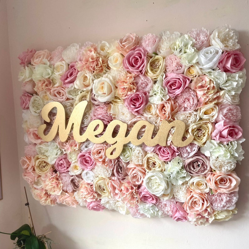 Pink and Gold Nursery Decor Flower Wall Nursery Floral Etsy UK