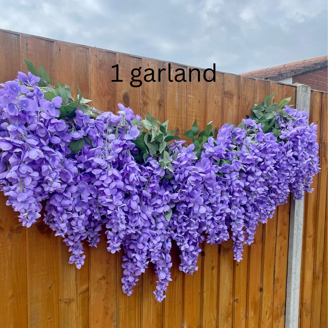 Wiueurtly Wisteria Artificial Flowers Garland Winter Flowers Artificial Hand Tied Flower Bouquet 5 Peonies North American European Style Garden Home