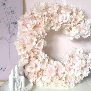 Pink Cherry Blossom Flower Letter, Floral Letter, Salon Decor, Nursery Wall Decor, Salon Wall Art, Flower Letter Nursery, Wedding Decor