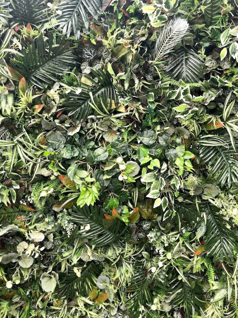 Luxury Thick Greenery Flower Wall Tropical Faux Flower Wall Etsy