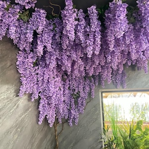 Luxury Premium Wisteria Garland, Purple Wisteria Garland, Wisteria Arch, Faux Wisteria Flowers, Wedding Flower Arch, Wisteria Arch