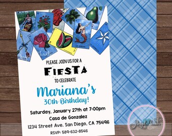 loteria invitation etsy