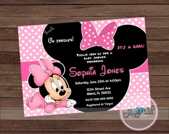 minnie mouse girl baby shower themes